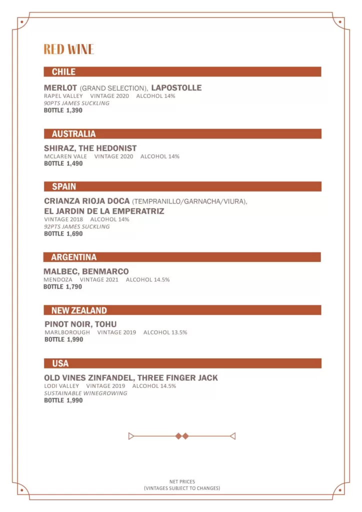 Gadsby Wine list Page 5